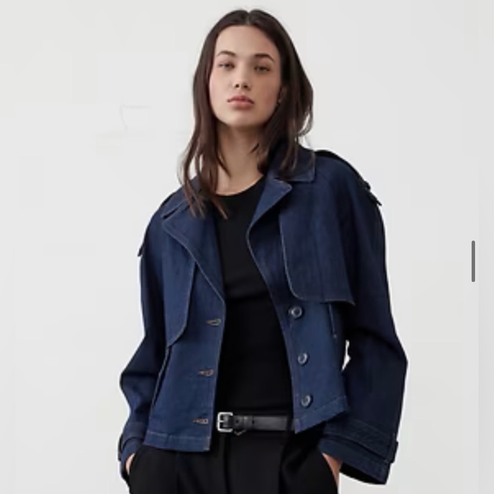 Banana Republic Factory Short Trench Jean Jacket